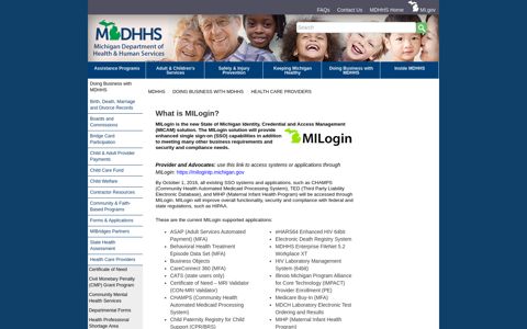 MDHHS - MILogin
