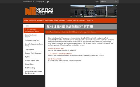ECHO Learning Management System - New Tech Institute