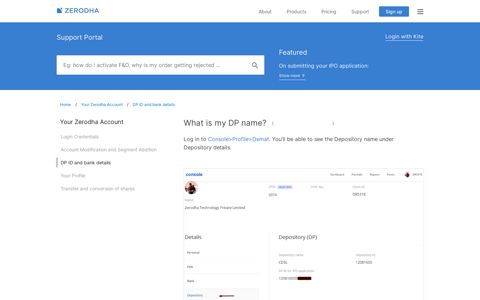 What is my DP name? - Zerodha – Support Portal