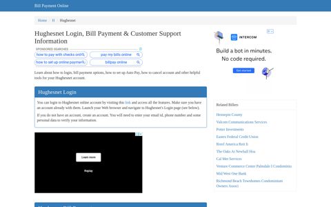 Hughesnet Login, Bill Payment & Customer Support Information