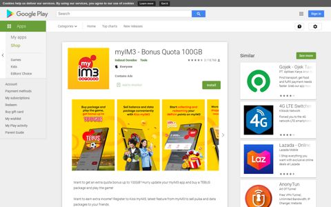 myIM3 - Bonus Quota 100GB - Apps on Google Play