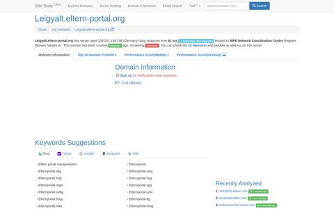 Leigyalt.eltern-portal.org | 88 days left - Site-Stats .ORG