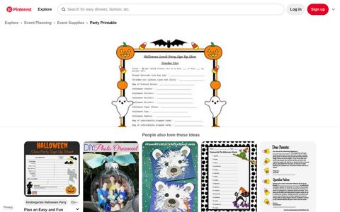 Halloween Party Sign Up Sheet | Halloween party printables ...