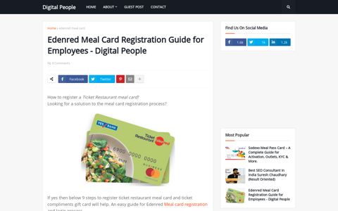 Edenred Meal Card Registration Guide for Employees - Digital ...