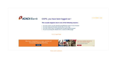 Go to Login Page - ICICI Bank