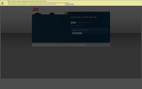 Log In as Admin User - ADP HR.net