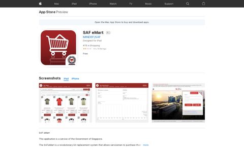 ‎SAF eMart on the App Store