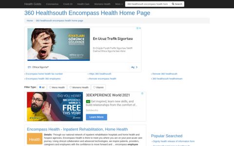 360 Healthsouth Encompass Health Home Page - Health Golds