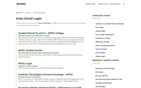Intec Email Login ❤️ One Click Access - iLoveLogin
