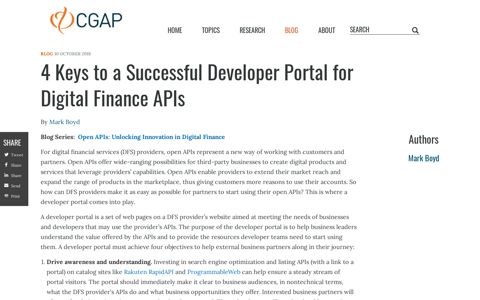 4 Keys to a Successful Developer Portal for Digital Finance APIs
