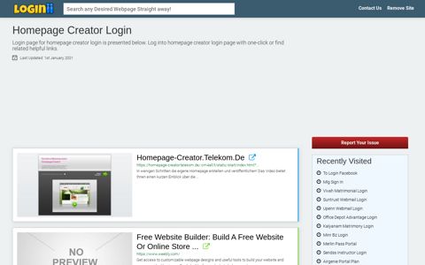 Homepage Creator Login - Loginii.com