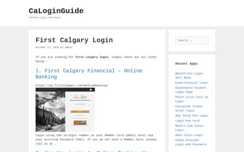 First Calgary Login - CaLoginGuide