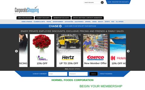 Hormel Foods Corporation Employee Discounts, Employee ...