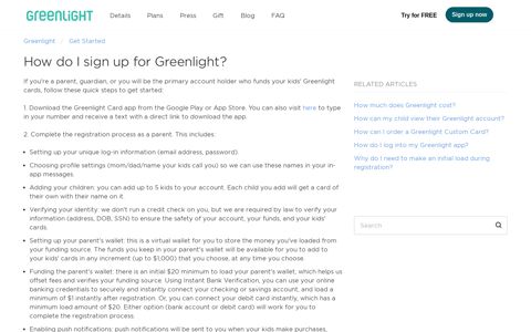How do I sign up for Greenlight? – Greenlight