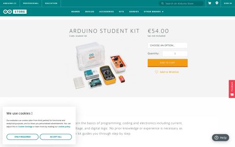 Arduino Student Kit - Arduino Store