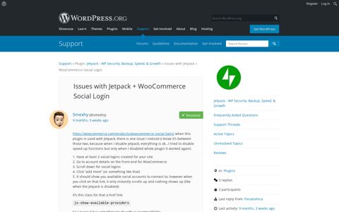 Issues with Jetpack + WooCommerce Social Login ...