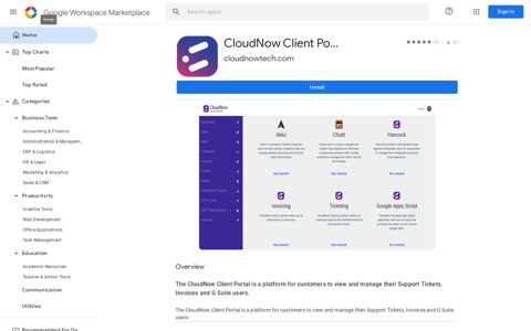 CloudNow Client Portal - Google Workspace Marketplace