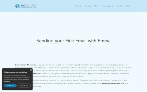 Sending your First Email with Emma | 360Alumni Resources