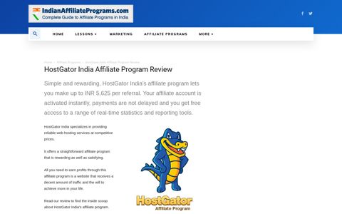 HostGator India Affiliate Program Review - Affiliate Programs