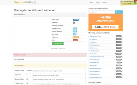 Fleetvigil : Website stats and valuation