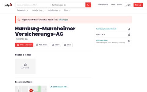 Hamburg-Mannheimer Versicherungs-AG - CLOSED ... - Yelp