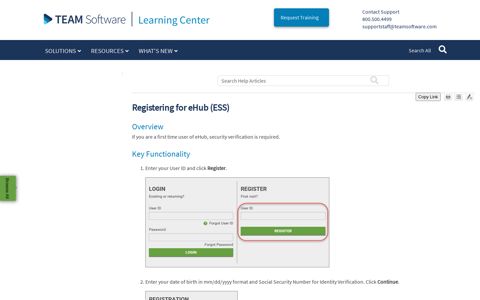 eHub: Employee Registration - TEAM Software