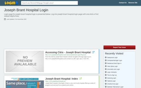 Joseph Brant Hospital Login - Loginii.com