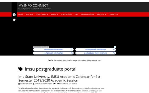 imsu postgraduate portal Archives – My Info Connect
