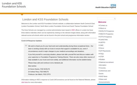 London and KSS Foundation Schools | HEE London and ...
