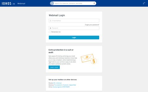 Webmail Login | IONOS by 1&1