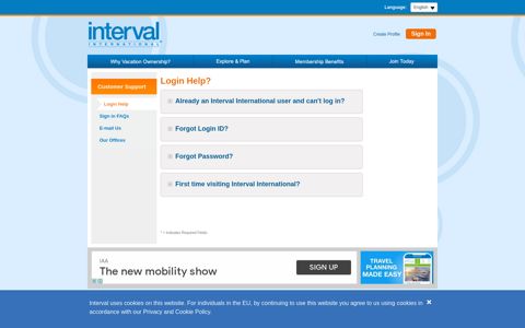 Forgot Sign In - Interval International