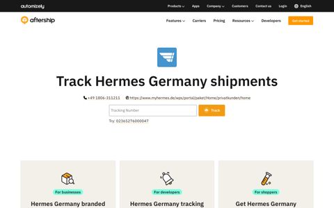 Hermes Germany Tracking - AfterShip