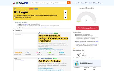 K9 Login - A database full of login pages from all over the ...