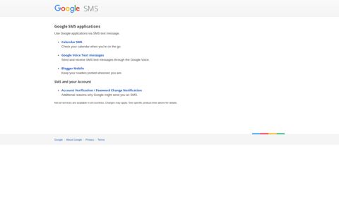 SMS applications and Google account information – Google ...