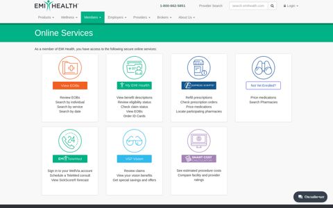 Members | Online Services - EMI Health