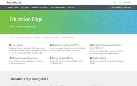 Education Edge Assistance and Resources | Blackbaud