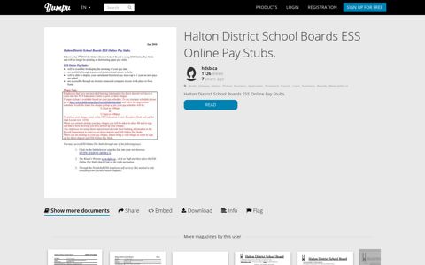 Halton District School Boards ESS Online Pay Stubs. - Yumpu