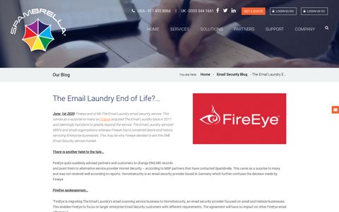 FireEye End-of-Life The Email Laundry Security Service ...