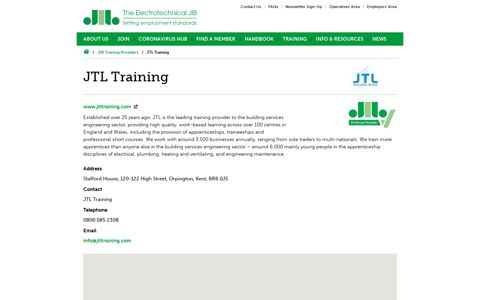 JTL Training - Joint Industry Board