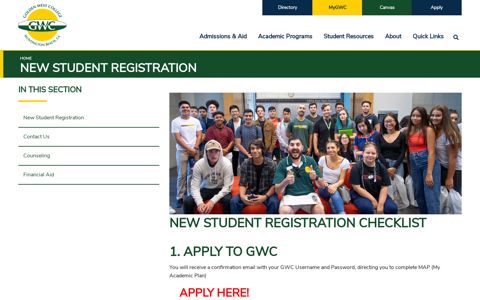 New Student Registration - Golden West College