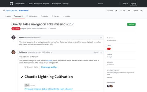 Gravity Tales navigation links missing · Issue #117 - GitHub