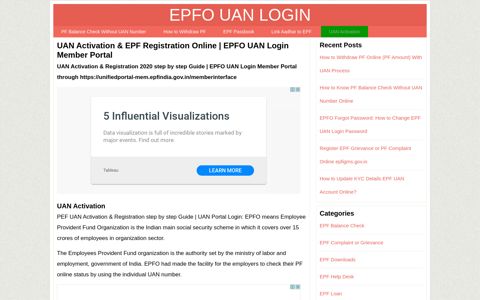 UAN Activation & EPF Registration Online | EPFO UAN Login ...