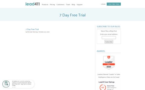 7 Day Free Trial - Lead411