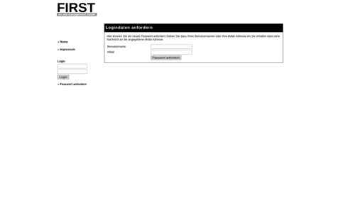 Passwort anfordern - FIRST - on site management GmbH