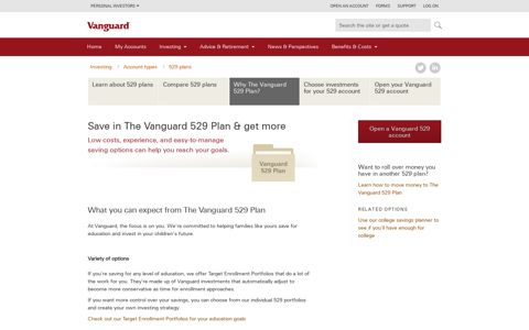Save in The Vanguard 529 Plan & get more | Vanguard