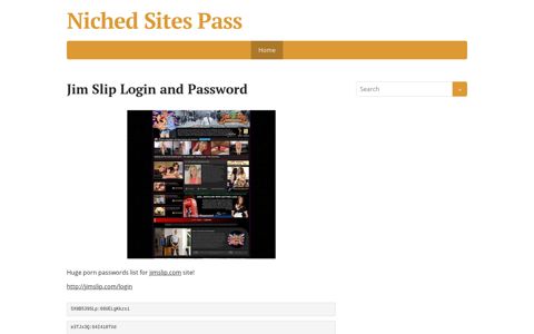 Jim Slip Login and Password – Niched Sites Pass