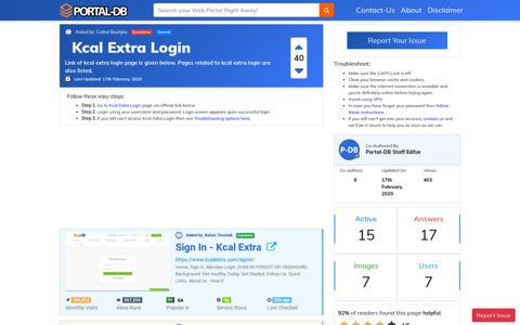 Kcal Extra Login - Portal-DB.live