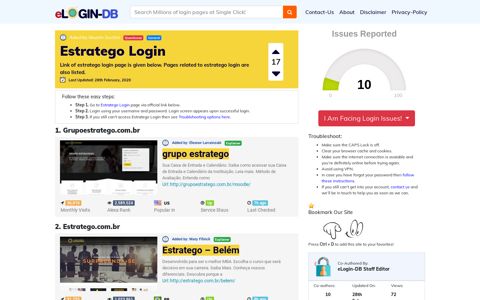 Estratego Login - A database full of login pages from all over the ...