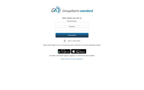 GroupAlarm standard - Nutzerbereich