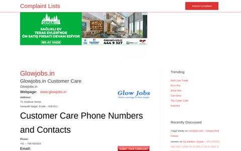 Glowjobs.in Complaint, Review & Customer Care Contacts